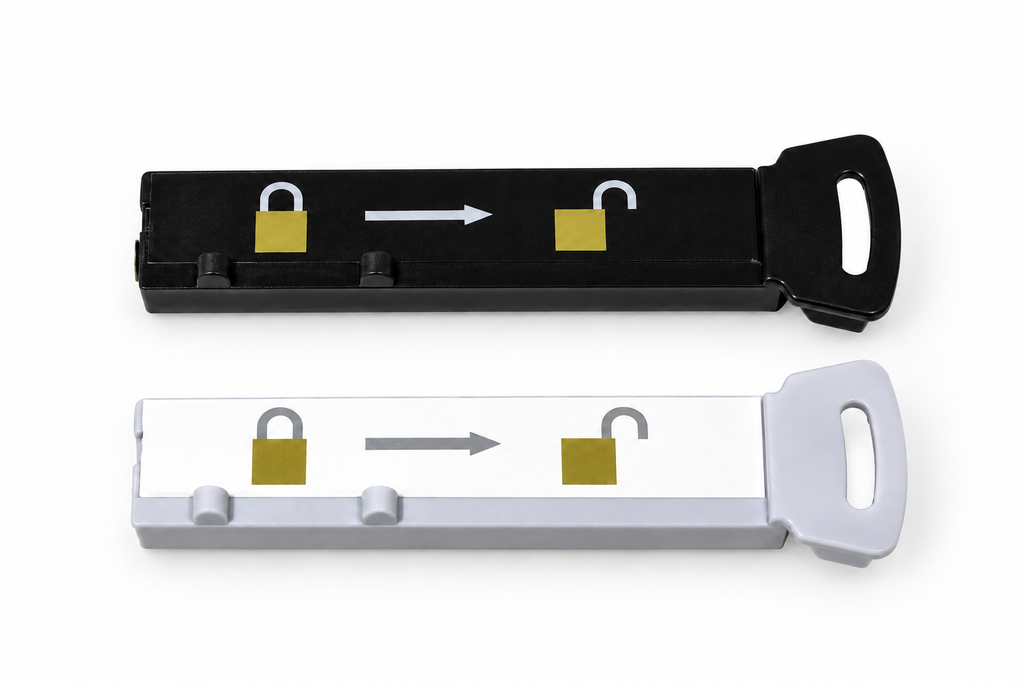 Flat Magnetic Hand Key for Security Hooks – B100