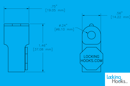 (Case of 25) 7mm Red StopLock - Security for Gridwall hooks, Peg Hooks, Slatwall - LockingHooks.com - 6