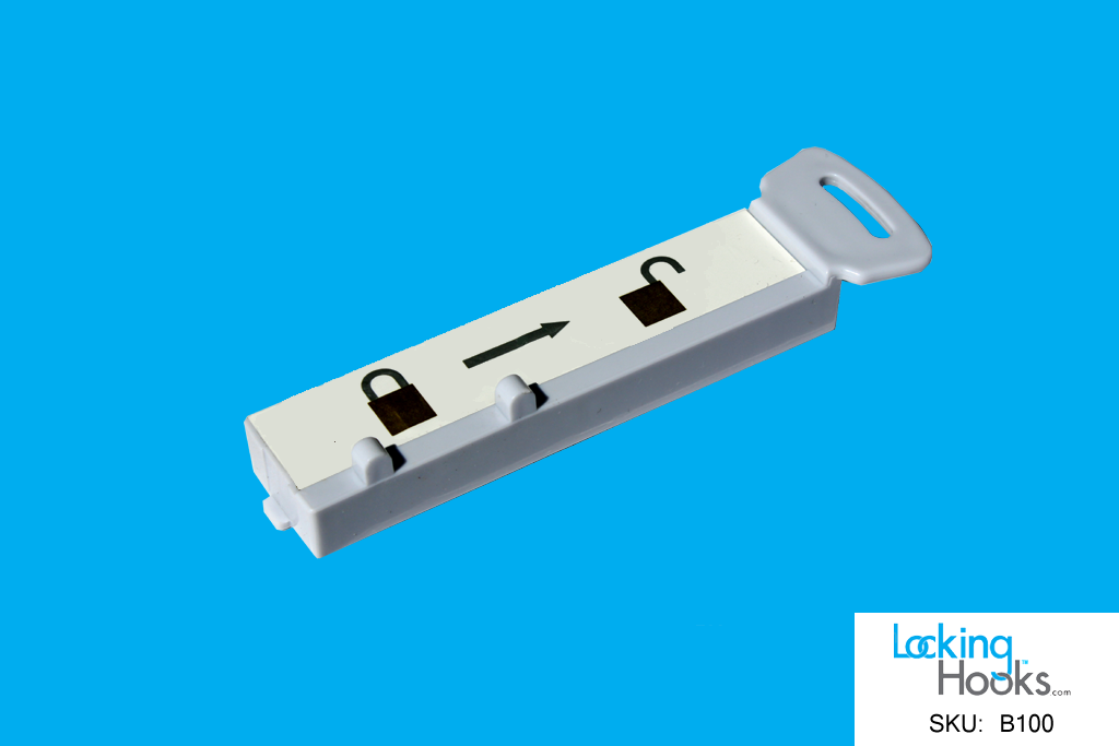Flat Magnetic Hand Key for Security Hooks - LockingHooks.com - 2