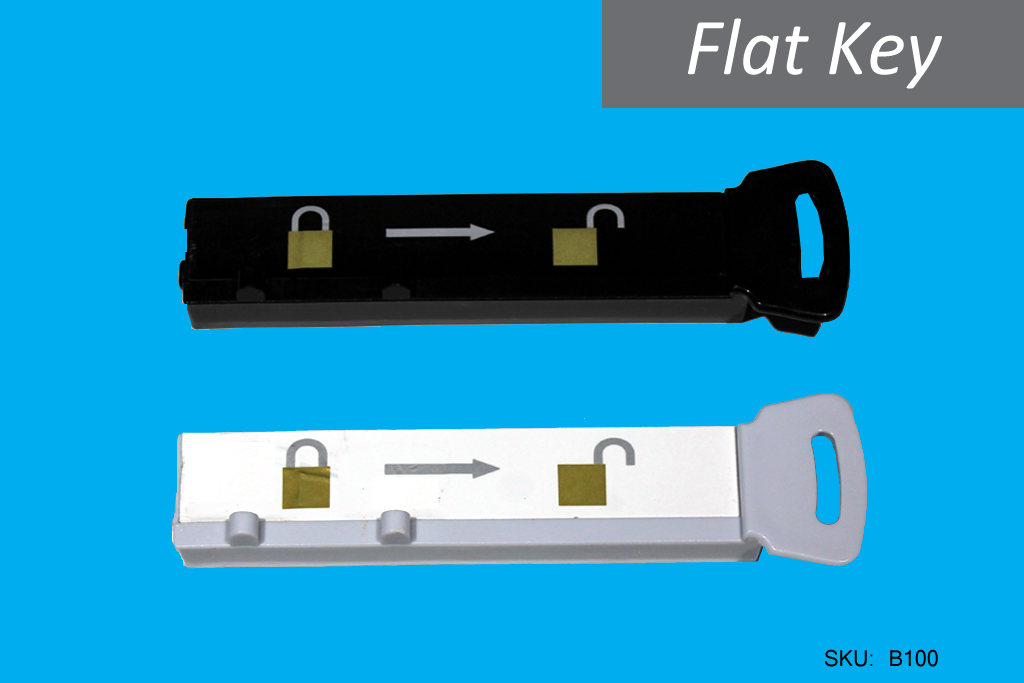Flat Magnetic Hand Key for Security Hooks - LockingHooks.com - 1