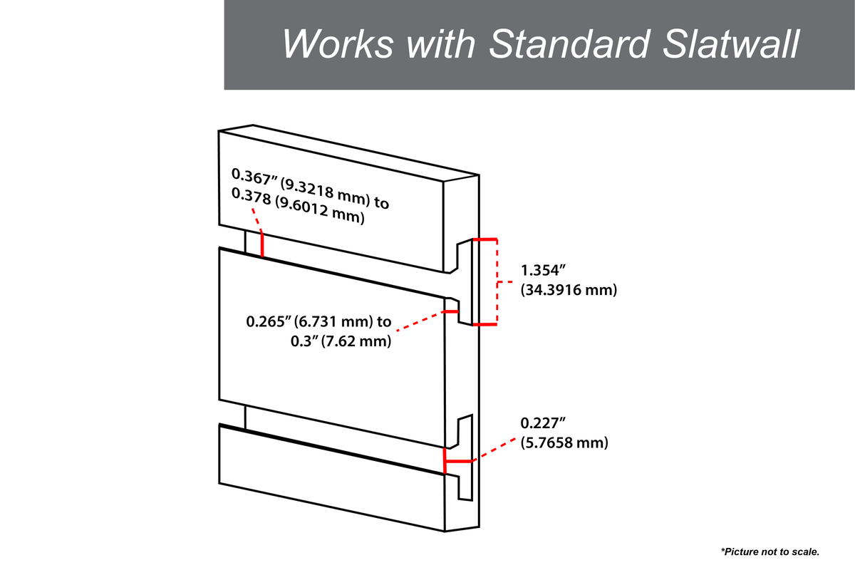 HandKey Style - 6" Black Locking Security Hook for Slatwall - LockingHooks.com - 5